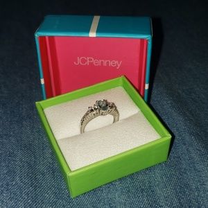 Aqua quartz ring march birthstone